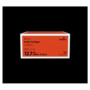 Micro-Fine IV Insulin Syringe/Needle 28gx1/2" 0.5cc Orange Cnvntnl LDS 100/Bx, 5 BX/CA