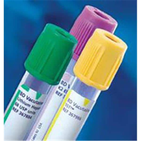 Vacutainer Plus Venous Blood Collection Tube Lav 6mL Hmgrd Clsr Plstc 100/Bx