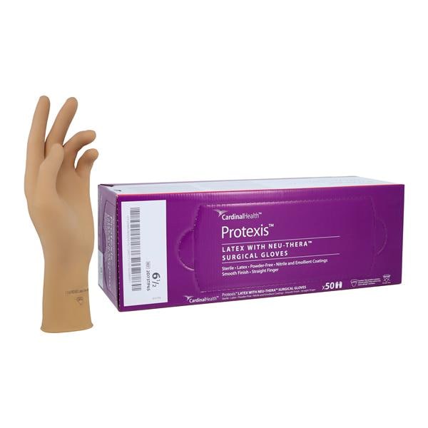 Protexis Neu-Thera Latex Surgical Gloves 6.5 Light Brown 50/Bx, 4 BX/CA
