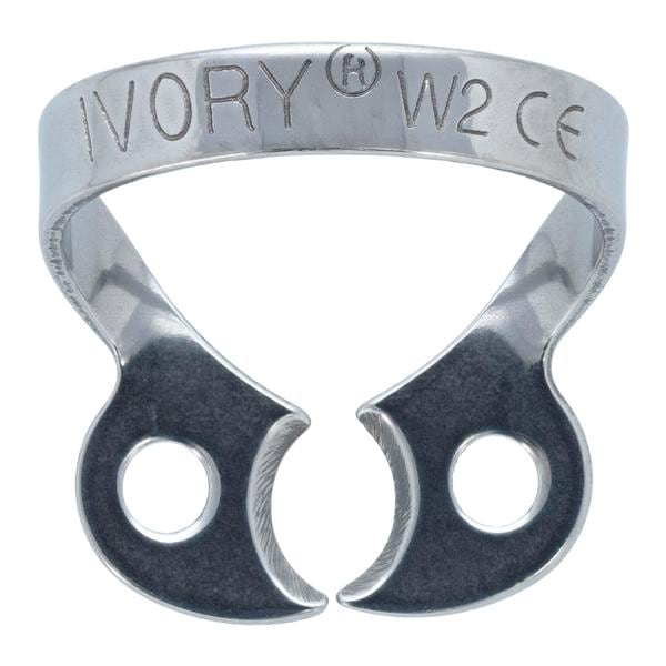 Ivory Rubber Dam Clamp Wingless Size W2 Ea