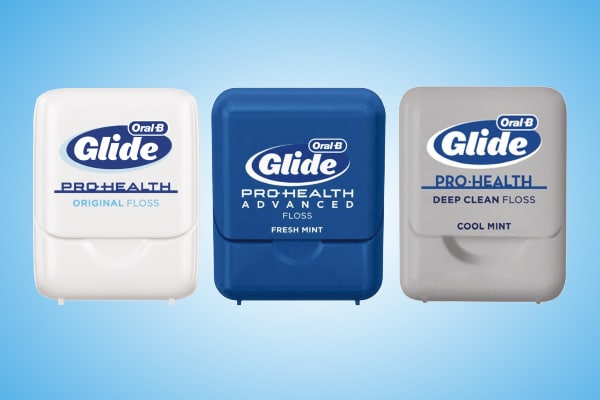 Glide Floss Containers in a Variety of Flavors
