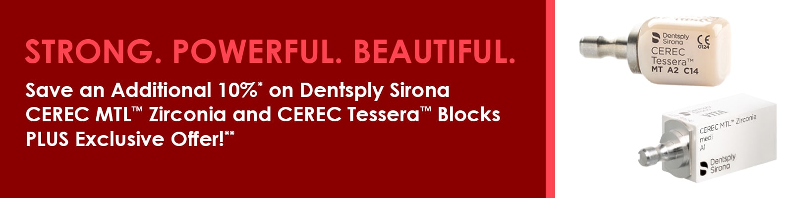 セレック テセラ CEREC A2 4個入り Sirona CEREC Blocs(セレック
